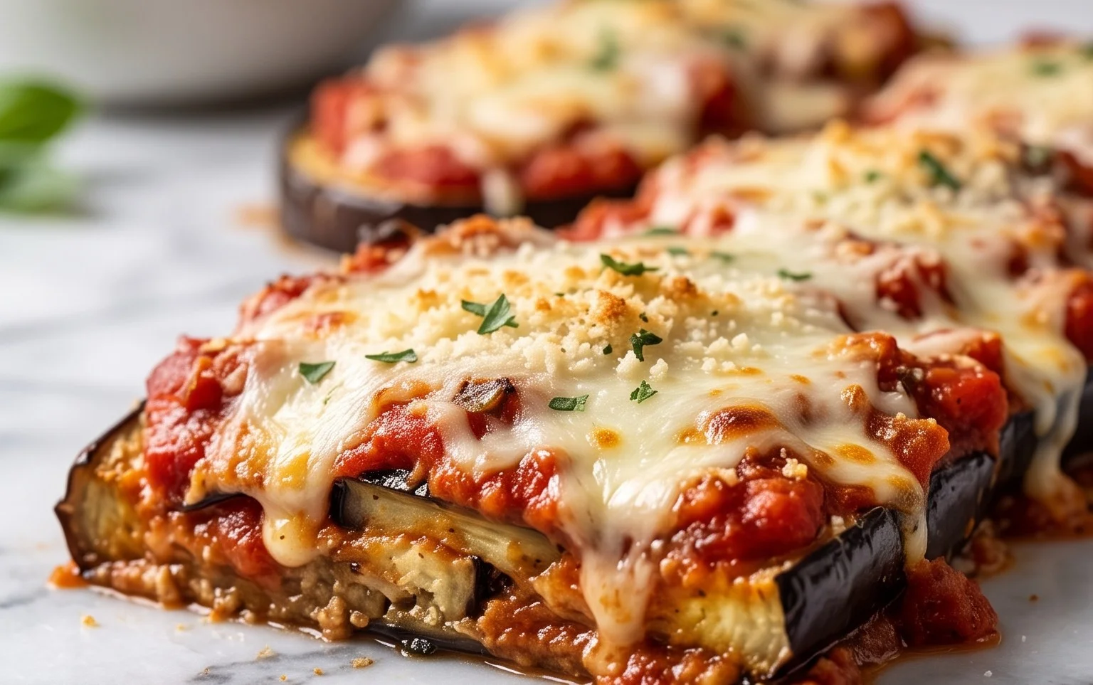 Gratin d&rsquo;aubergines à la parmigiana au four facile
