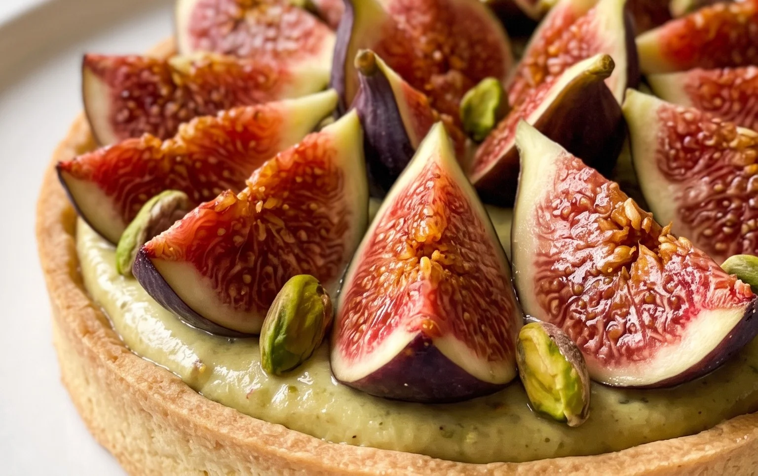 Tarte figues fraiches creme de pistache