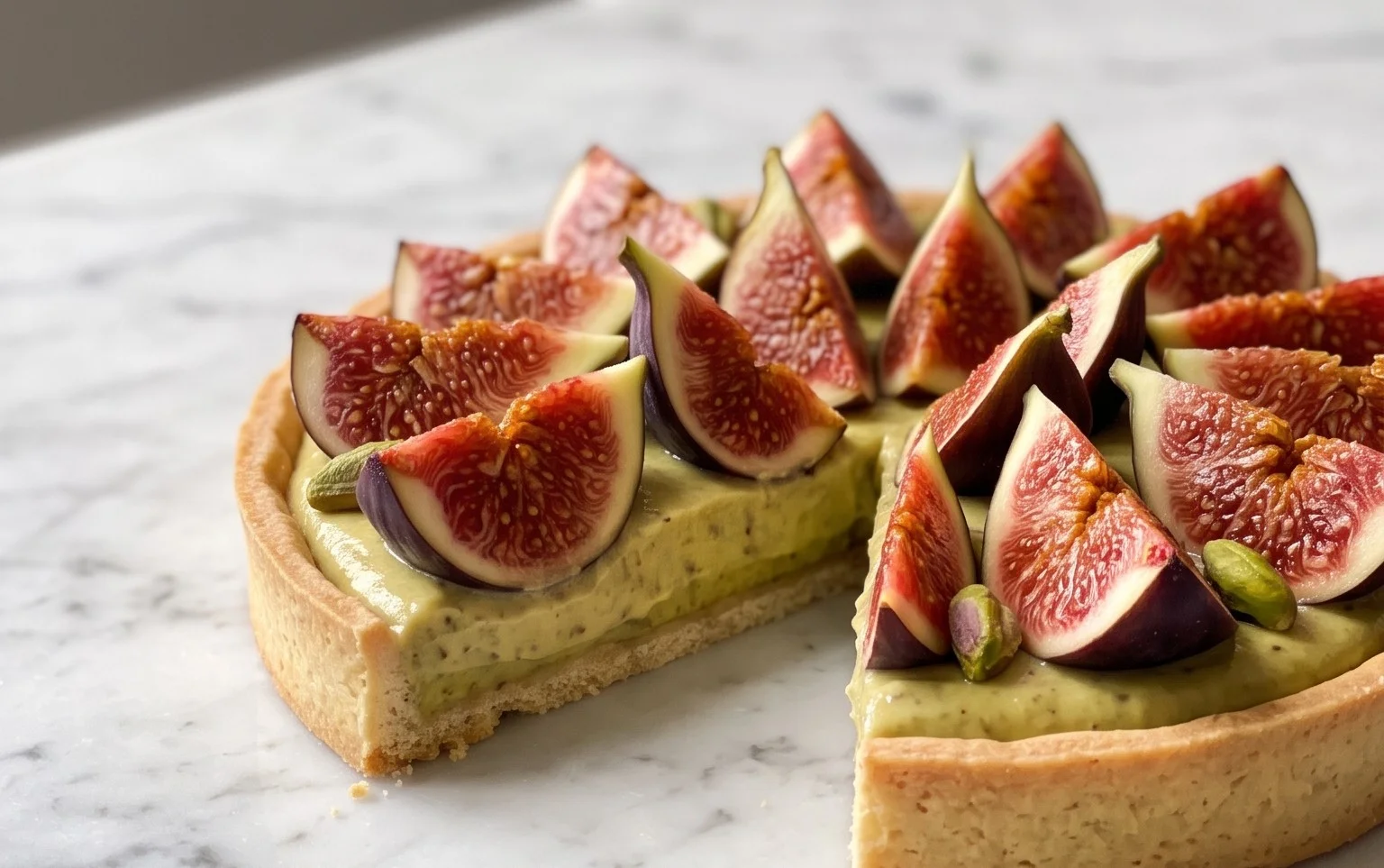 Tarte Figues Fraîches et Crème de Pistache Maison